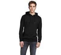 JACK & JONES JJEBASIC SWEAT HOOD NOOS, Felpa con cappuccio, Uomo, Nero, L