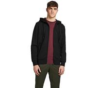 JACK & JONES Jjebasic Sweat Zip Hood Noos Felpa Sportiva con Cappuccio, Nero, M Uomo
