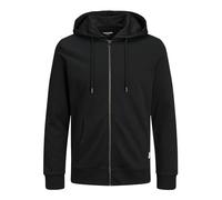 Felpa grande con cappuccio e zip Jack & Jones Basic Noir Noir 6XL