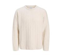 Jack & Jones - Maglione oversize beige a coste spesse-Neutro L