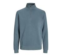 Jack&Jones JJEBRADLEY - Felpa con Mezza Zip, Goblin Blu, XS