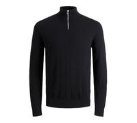 Jack & Jones - Jjebradley Sweat Half Zip Noos Nero - Abbigliamento M Nero