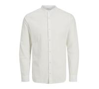 JACK & JONES Jjebreeze Band Shirt LS SN Camicia a Maniche Lunghe, Bianco, XXL Uomo