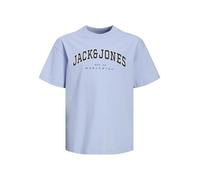 JACK & JONES Jjecaleb Varsity Tee SS O-Neck Noos Jnr - Maglietta da Ragazzo, Chambray Blue/Fit: Ample, 176 cm