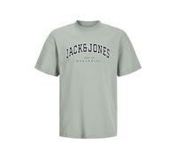 JACK & JONES Jjecaleb Varsity Tee SS O-Neck Noos Jnr T-Shirt, Iceberg Green/Fit: Loose, 176 Bambini e Ragazzi