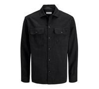 JACK & JONES Jjecharge - Maglietta a Maniche Corte LS Noos, Nero, XS