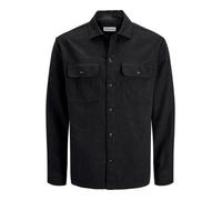 JACK & JONES Jjecharge - Maglietta a Maniche Corte LS Noos, Nero, XL
