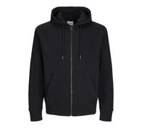 JACK & JONES Jjecharge Sweat Zip Hood Noos Felpa, Nero, M Uomo