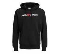 JACK & JONES Jjecorp Logo Sweat Hood Noos Felpe con cappuccio, Nero (Black Detail: Reg Fit), S Uomo