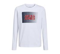 JACK & JONES JJECORP LOGO TEE PLAY LS O-NECK NOOS JNR, T-Shirt Uomo, Bianco (White), 128