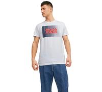 JACK & JONES JJECORP LOGO TEE PLAY SS O-NECK NOOS, T-Shirt Uomo, Bianco (White), L