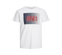JACK & JONES Maglietta 'JJCorp' navy / rosso / bianco, Taglia S