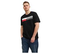 JACK & JONES Jjecorp Logo Tee SS O-Neck Noos Pls Top, Black/Print:Play 4, 6XL Uomo
