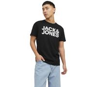 JACK & JONES JJECORP LOGO TEE SS O-NECK NOOS, T-Shirt, Uomo, Nero (Black Fit: Slim/Large Print/White), L