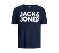 JACK & JONES JJECORP - Maglietta a Maniche Corte con Logo da Uomo, Taglie Forti, Navy Blazer 2., XXXXXXXL