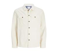 JACK & JONES Jjeeddie Corduroy Overshirt LS SN Camicia a Maniche Lunghe, Crema di Burro, L Uomo