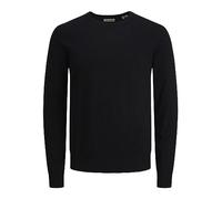 JACK & JONES Jjeemil Knit Crew Neck Noos, Maglione Lavorato a Maglia Uomo, Nero, S