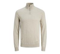 JACK & JONES JJEEMIL Knit Half Zip Noos Beige L