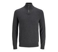 Jack&Jones JJEEMIL Knit Half Zip, Pullover Uomo, Black, X-Large