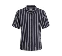JACK & JONES Camicia 'JJEEnzo' blu notte / offwhite, Taglia M