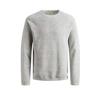 JACK & JONES JJEHILL KNIT CREW NECK NOOS, Maglione, Uomo, Light Grey Melange Light Grey Melange, S
