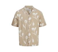 JACK & JONES JJEJEFF Charge Resort - Maglietta SS SN, Oxford Tan., L