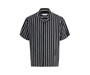 JACK & JONES Jjejeff Resort Stripe Shirt S Pls - Plus Size, Nero, 6XL