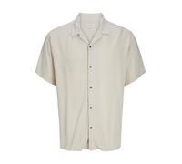 JACK & JONES Jjejeff Solid Resort Maglietta S/S SN Camicia a Maniche Corte, Raggio di Luna, L Uomo