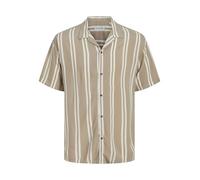 JACK & JONES Camicia 'JJEJeff' beige scuro / bianco, Taglia XXL