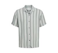 JACK & JONES Jjejeff Stripe Resort Maglietta SS SN Camicia a Maniche Corte, Iceberg Green, M Uomo
