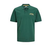 JACK & JONES Jjejosh Polo SS SN Camicia a Maniche Lunghe, Verde Scuro, M Uomo