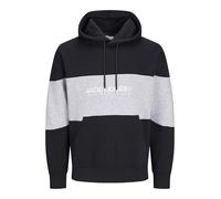 JACK & JONES Felpa 'Legacy' grigio sfumato / nero / bianco, Taglia XL