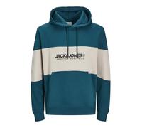 JACK & JONES Jjelegacy Blocking Sweat Hood Noos Felpa con Cappuccio, Foglia di tè Profondo, L Uomo