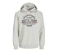 JACK & JONES Jjelogo Sweat Hood 2 col 24/25 Noos Felpa con Cappuccio, Melange Bianco, S Uomo
