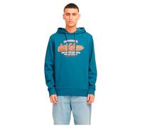 JACK & JONES Jjelogo Sweat Hood 2 col 24/25 Noos Felpa con Cappuccio, Blu, Arancione, Bianco, XL Uomo