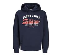 JACK & JONES Jjelogo Sweat Hood 2 col 24/25 Noos Felpa con Cappuccio, Blu, M Uomo