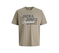 JACK & JONES Jjelogo Tee S O-Neck 2 col Ss26 SN Pls - Plus Size, Vetiver, 6XL