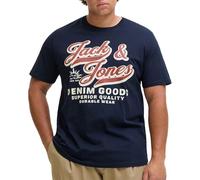 JACK & JONES Jjelogo Tee S Oneck 2 col Aw25 Noos Pls - Plus Size
