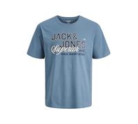 JACK & JONES Jjelogo Tee SS O-Collo 2 col Ss26 SN, Blue Mirage, L, Blue Mirage., L