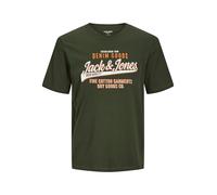 JACK & JONES Jjelogo Tee SS O-Neck 2 col Aw24 S Pls T-Shirt, Verde Combo, XXXXL Uomo