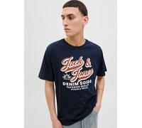 Jack & Jones - Jjelogo Tee Ss O-Neck 2 Col Aw25 Sn Blu - Abbigliamento XL Blu