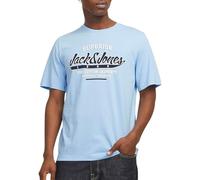 JACK & JONES Jjelogo Tee SS O-Neck 2 col Ss25 SN Canottiera, Chambray Blue/Detail:Melange, XXL Uomo