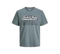 JACK & JONES Jjelogo Tee SS Oneck 2 col Aw25 Noos Pls, Stormy Weather, XXL Uomo