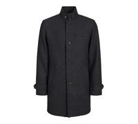 JACK & JONES Jjemelton Wool Coat Sn Cappotto di lana da uomo, Dark Grey Melange/motivo: struttura, M