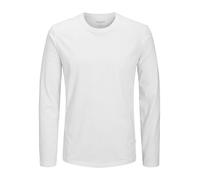 JACK & JONES Jjeorganic Basic Tee LS O-Neck Noos, Bianco, S
