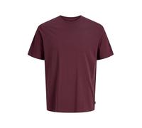 JACK & JONES JJEORGANIC BASIC TEE SS O-NECK NOOS, T-shirt, Uomo, Rosso (Port Royale Detail: Slim), M
