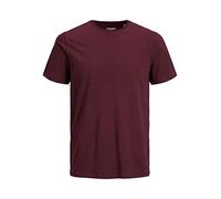 JACK & JONES JJEORGANIC BASIC TEE SS O-NECK NOOS, T-shirt, Uomo, Rosso (Port Royale Detail: Slim), S