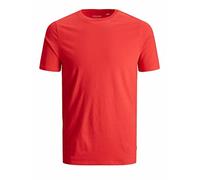 JACK & JONES JJEORGANIC BASIC TEE SS O-NECK NOOS, T-shirt, Uomo, Rosso (True Red Detail: Slim), XS