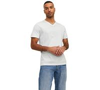 JACK & JONES JJEORGANIC BASIC TEE SS V-NECK NOOS, T-Shirt Uomo, Bianco (White), S