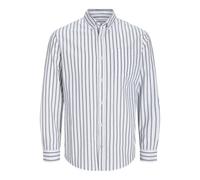 JACK & JONES Jjeoxford-Maglietta LS Noos Camicia a Maniche Lunghe, Strisce Blu, XS Uomo